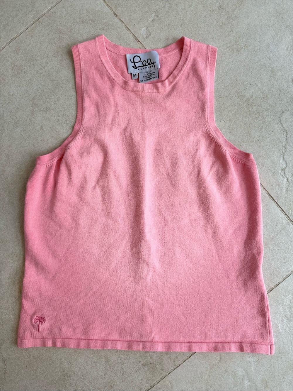 Vintage Lilly Pulitzer Coral Pink Crewneck Tank